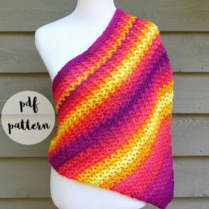PDF Crochet Pattern-Tutti Frutti Beach Wrap
