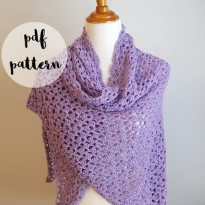 PDF Crochet Pattern-Fields of Provence Shawl