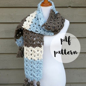 PDF Crochet Pattern-Winter Woods Scarf