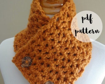 PDF Crochet Pattern-Butternut Squash Neck Warmer