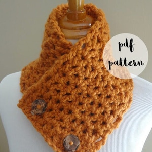 Patrón de crochet en PDF: Calentador de cuello de calabaza