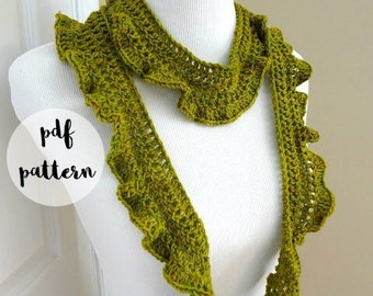 PDF Crochet Pattern-Arugula Scarf