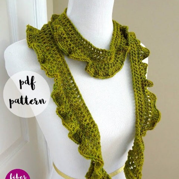 PDF Crochet Pattern-Arugula Scarf