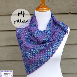 PDF Crochet Pattern-Larkspur Shawlette image 1