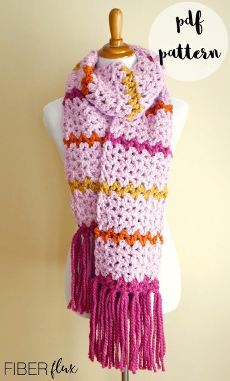 Free Crochet Ribbon Patterns.pdf PDF Crochet Pattern-candy Ribbons Scarf - Etsy