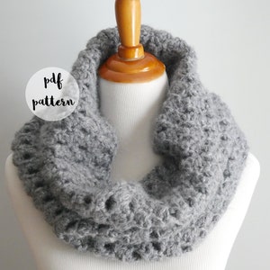 PDF Crochet Pattern-Snow Flurries Cowl