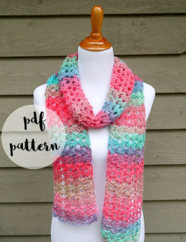 PDF Crochet Pattern-island Lace Scarf - Etsy