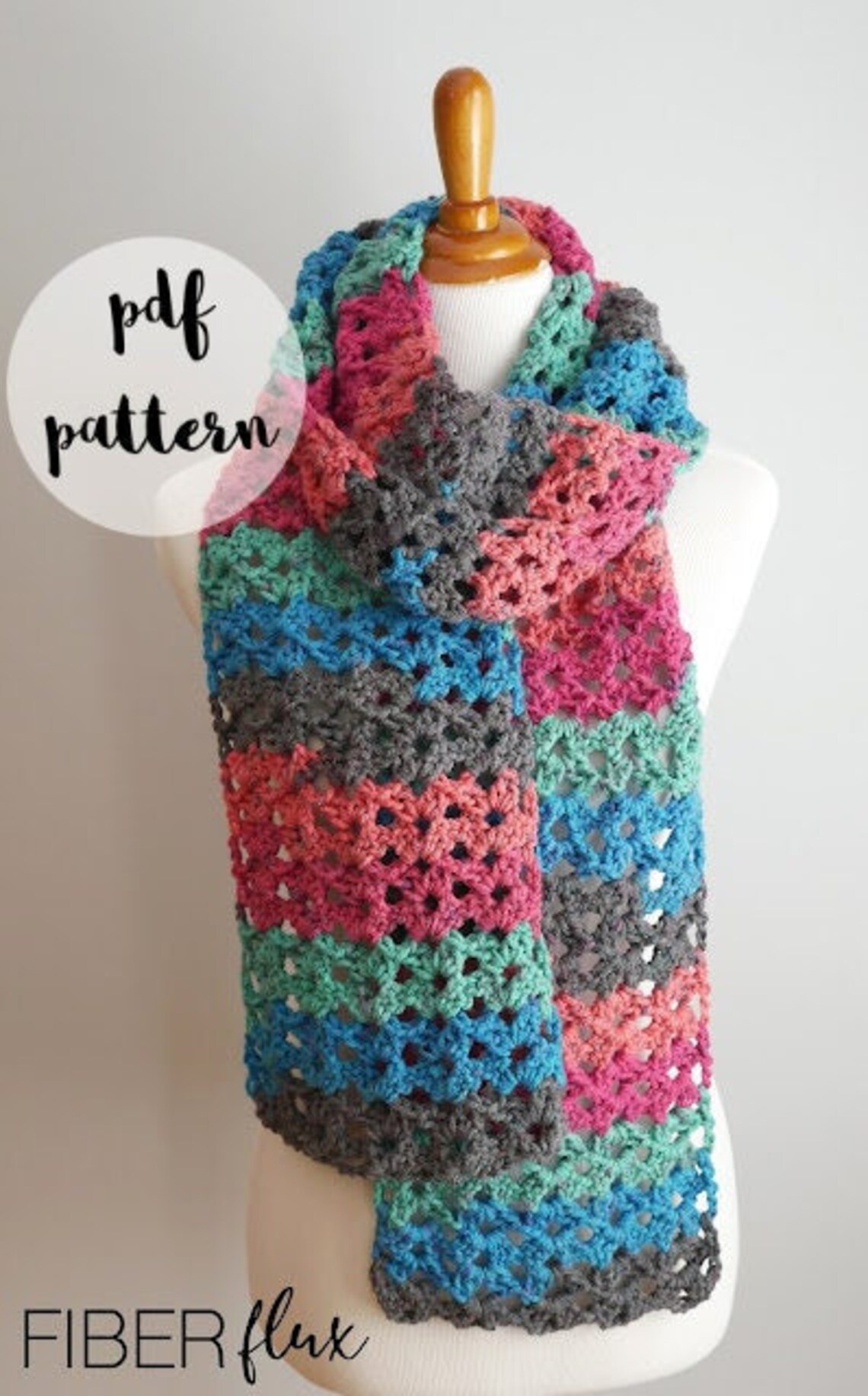 PDF Crochet Pattern-take It Easy Scarf - Etsy