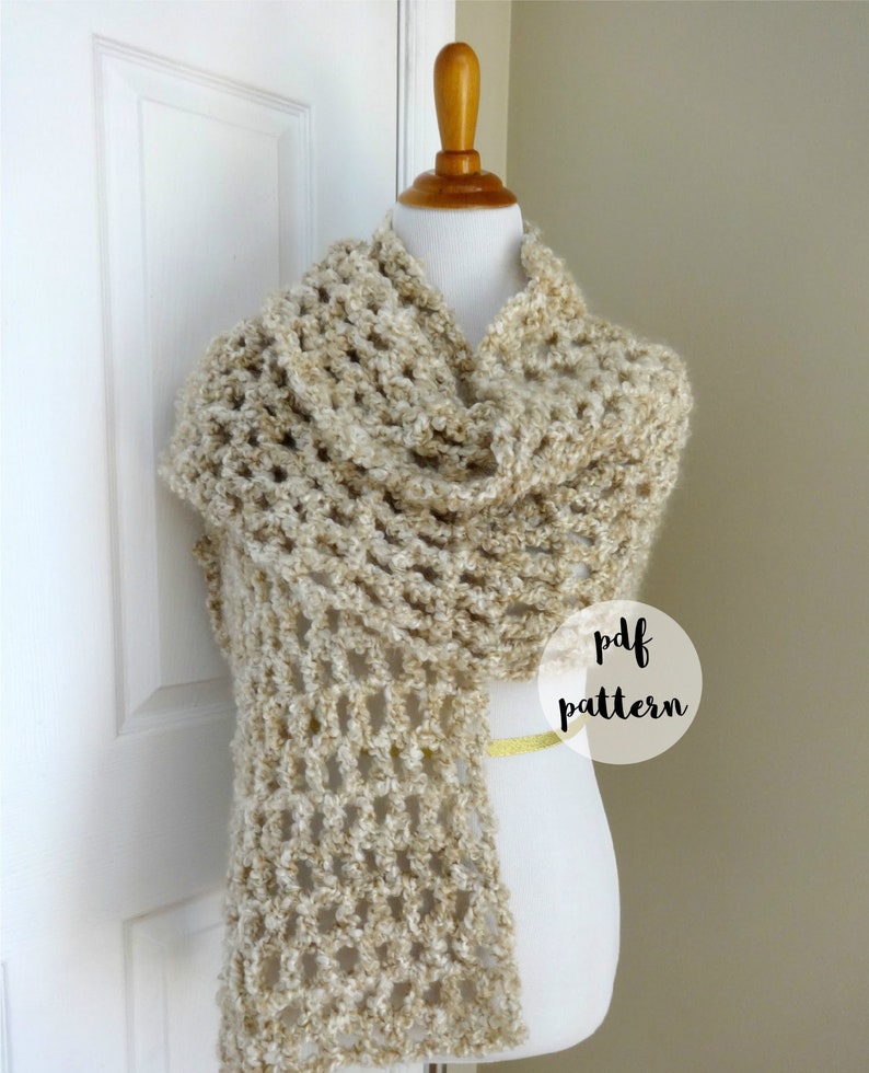 PDF Crochet Pattern-Vanilla Chai Shawl image 1