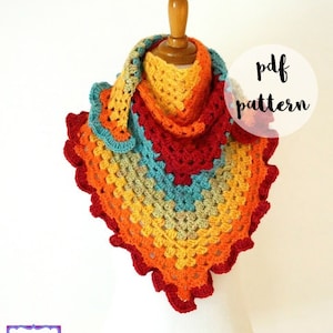 PDF Crochet Pattern-Happy Go Lucky Shawlette