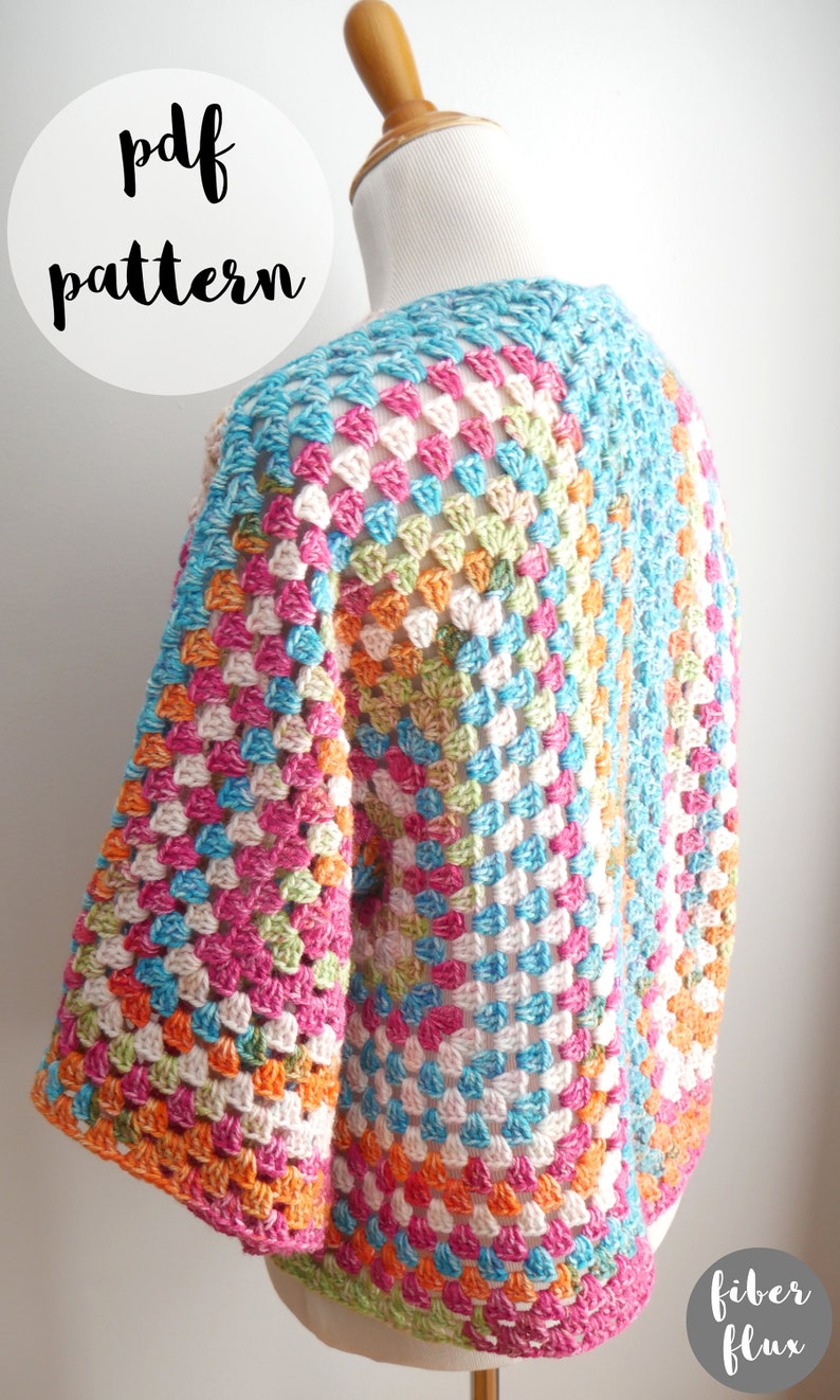 PDF Crochet Pattern-Art Class Cardi image 2