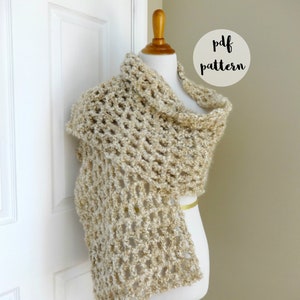 PDF Crochet Pattern-Vanilla Chai Shawl image 2