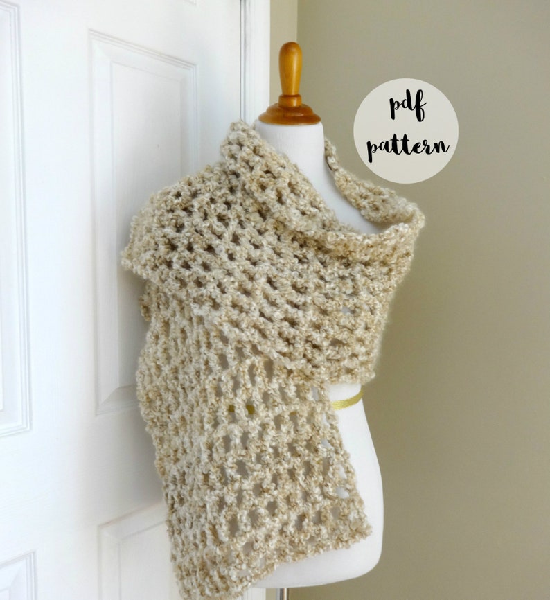 PDF Crochet Pattern-Vanilla Chai Shawl image 2