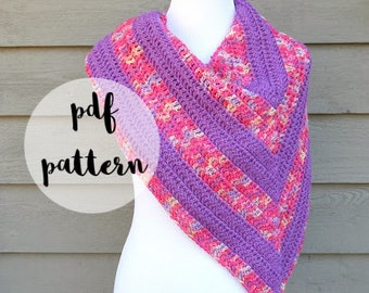 PDF Crochet Pattern-Tulip Patch Shawl