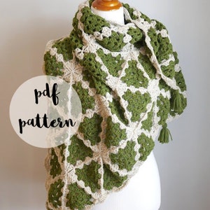 PDF Crochet Pattern-Emerald Isle Shawl