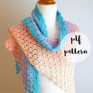 PDF Crochet Pattern-gelato Shop Shawl - Etsy