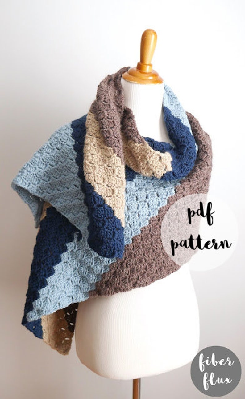 PDF Crochet Pattern-Bonfire Blanket Wrap image 1