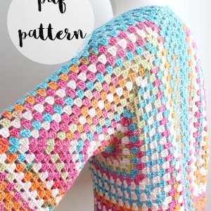 PDF Crochet Pattern-Art Class Cardi image 3