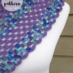 PDF Crochet Pattern-Larkspur Shawlette image 4