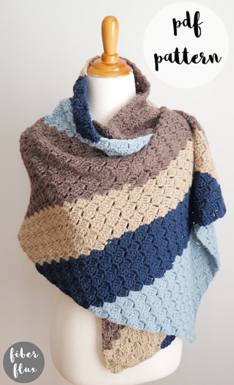 PDF Crochet Pattern-Bonfire Blanket Wrap image 2