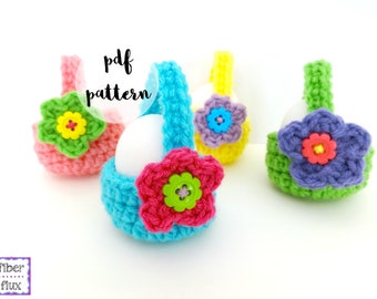 PDF Crochet Pattern-Little Egg Baskets