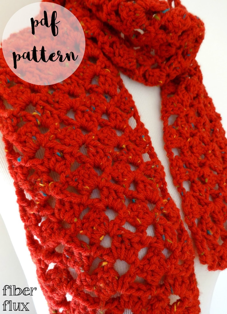 PDF Crochet Pattern-love Notes Scarf - Etsy
