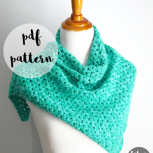 PDF Crochet Pattern-Sea Lettuce Shawlette