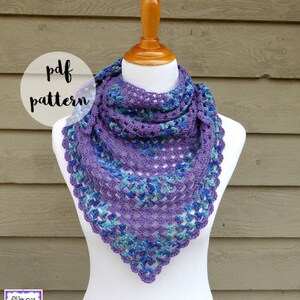 PDF Crochet Pattern-Larkspur Shawlette image 2