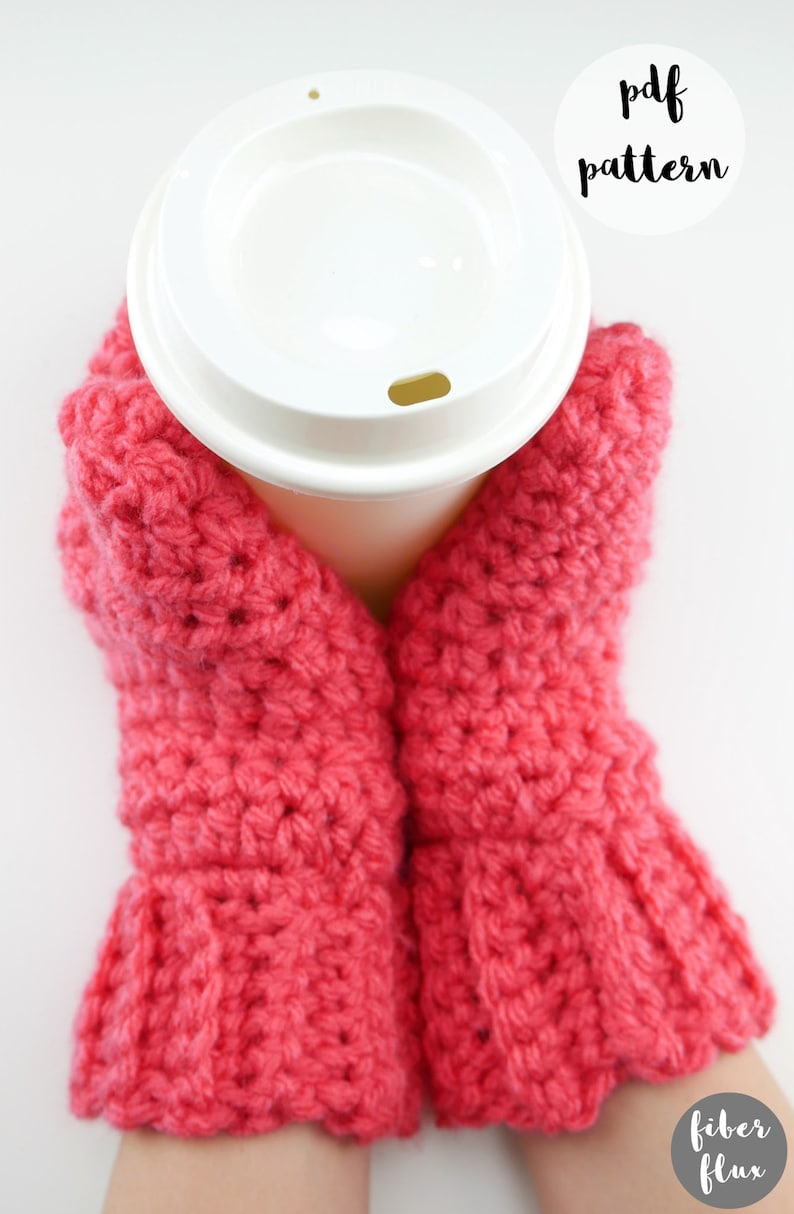 PDF Crochet Pattern-Quick Gift Crochet Mittens image 2