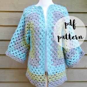 PDF Crochet Pattern-Land & Sea Cardi