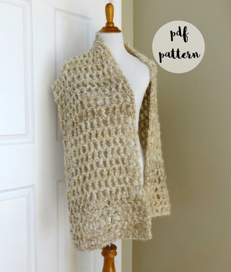 PDF Crochet Pattern-Vanilla Chai Shawl image 3