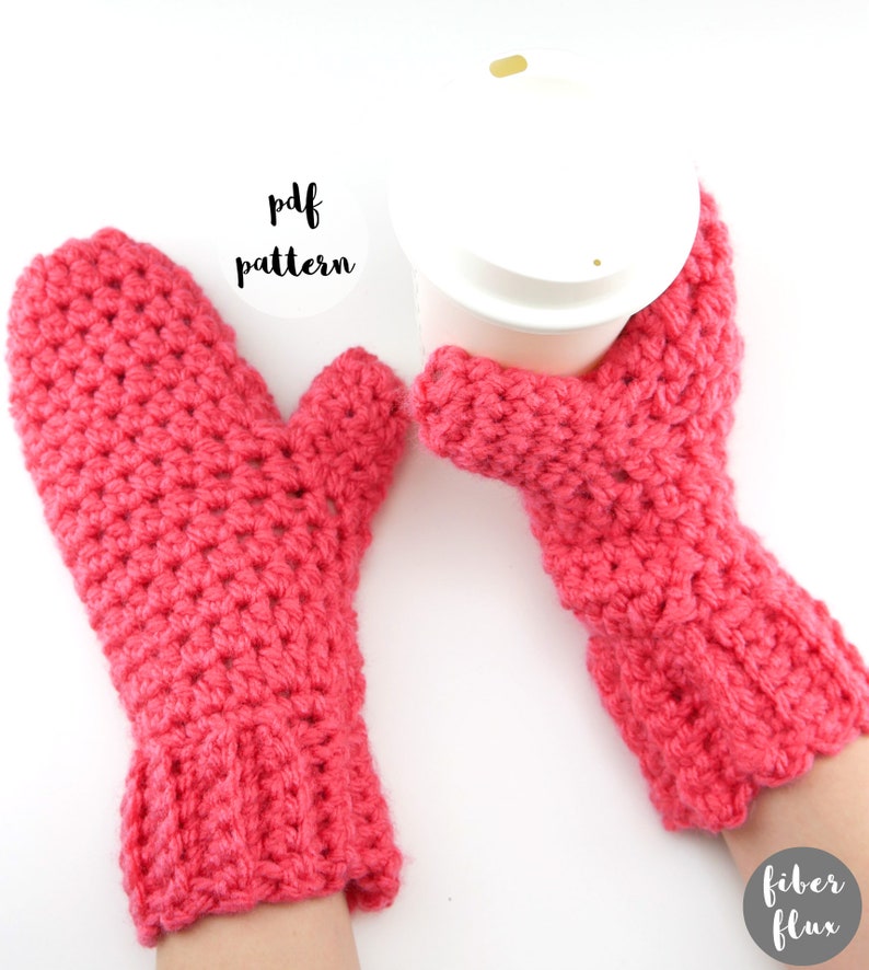 PDF Crochet Pattern-Quick Gift Crochet Mittens image 3