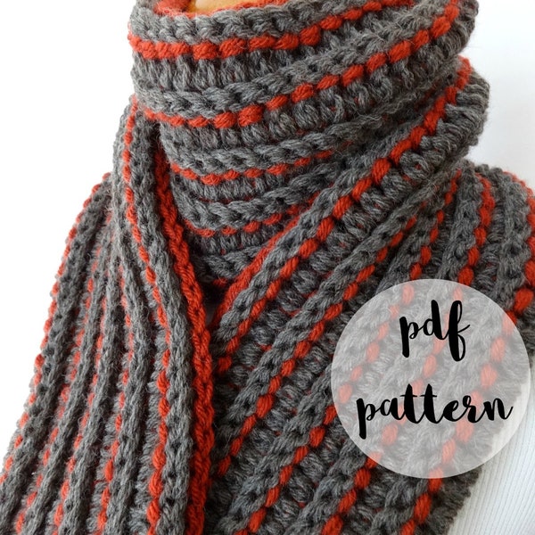 PDF Crochet Pattern-Every Man Scarf