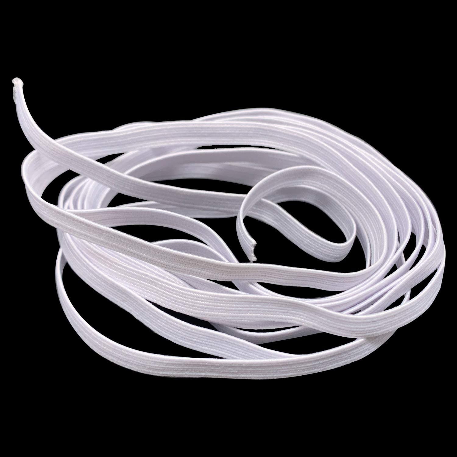 Twill Elastic Band Double Side 1.5 Flat 4 Yard 1 Roll Flat Elastic Ribbon  Cord White for Sewing, Waistband 