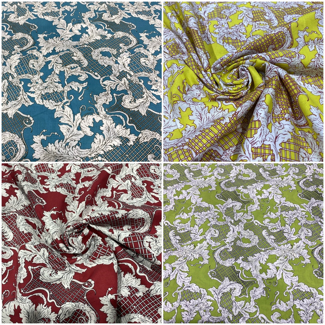 Floral Printed 100 Cotton Lawn Fabric Nainsook Linen Fabric, Linen