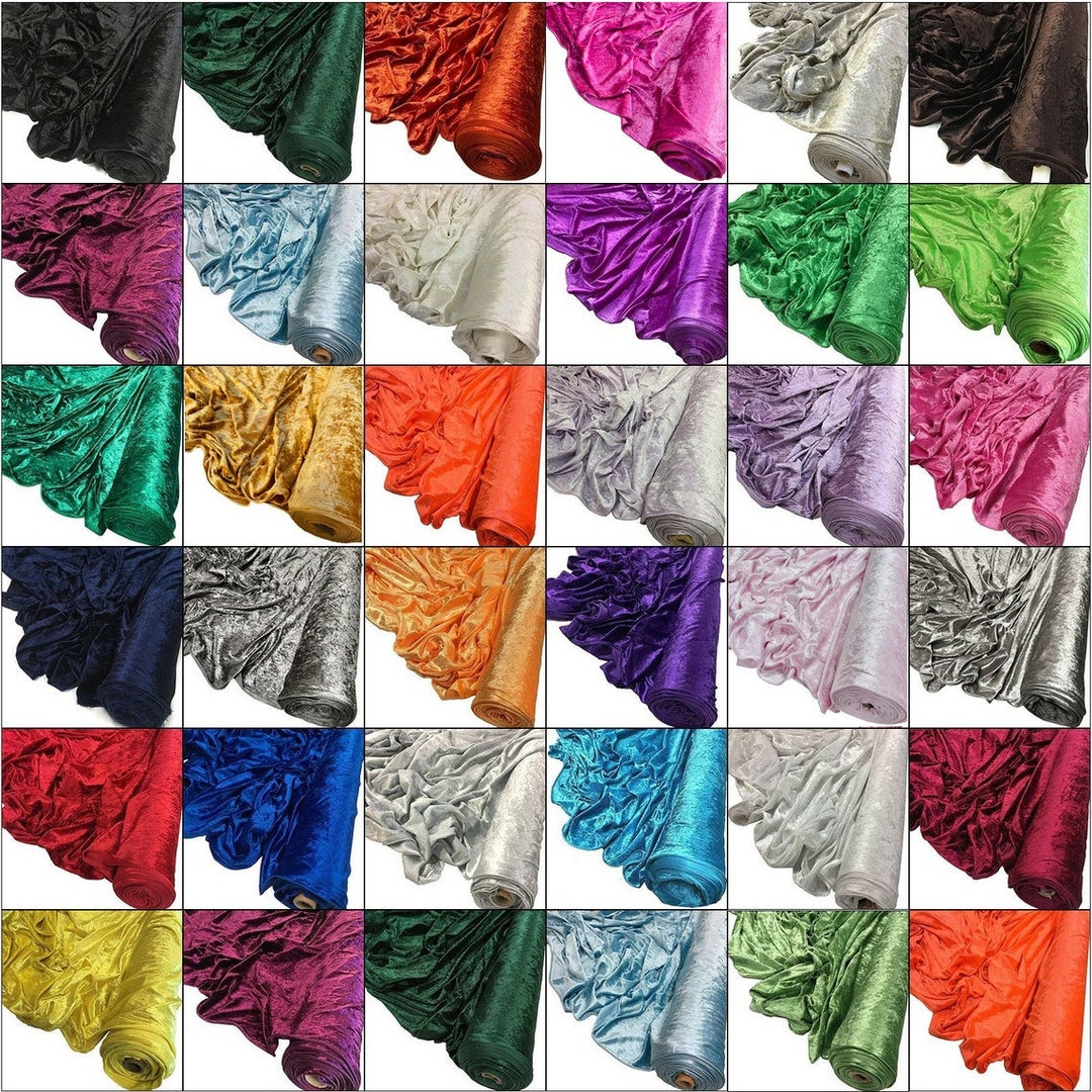 Crushed Velvet - Select Colour - Sold By Half Metre – Kayes Textiles