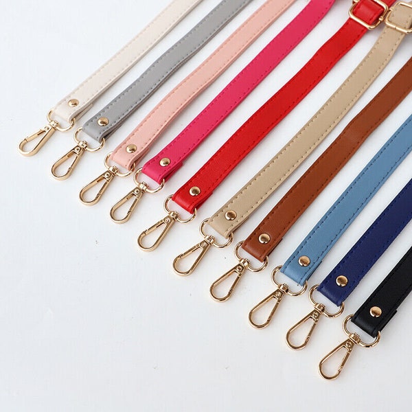 New 138cm Long Faux Leather Shoulder Bag Accessories Strap DIY Purse Handle Adjustable Crossbody Handbag Belt Replacement Belt with Clasp