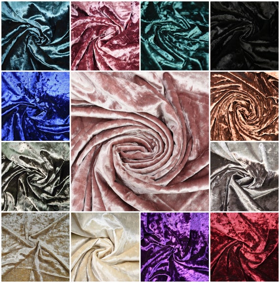 Ice Crushed Velvet Velour Fabric Shiny Stretched Upholstery Fabric