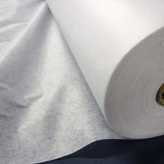 White Lightweight Fusible Iron on Interfacing Fabric per Metre 