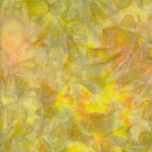 100% Cotton Handmade Java Batik Fabric Marble Effect Smoke Yellow Green ...