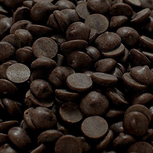 100% Pure Finest Belgian Dark Chocolate Chips Callets with Cocoa Butter 54.5 Percent Cocoa Solids