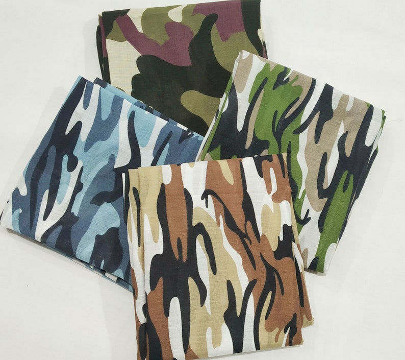 Camouflage Polycotton Poplin Fabric Material Desert Camouflage Dressmaking Shirts Clothes Crafts Camouflage Fabric image 1