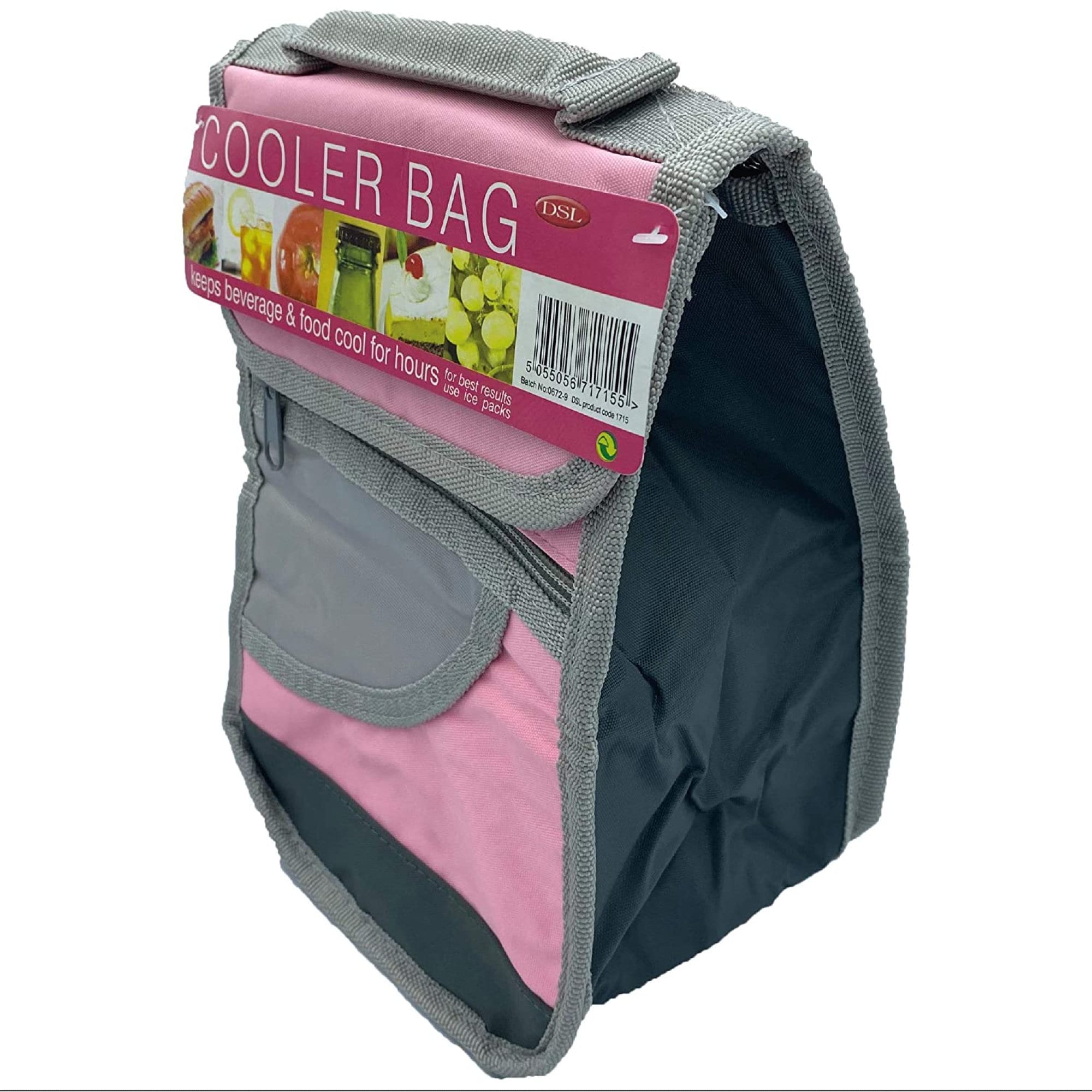 Fold up Insulated Lunch Cooler Bag Pink and Blue Colour Etsy UK