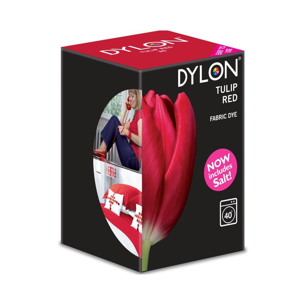 Easy to Tie and Dye Dylon Tulip Red Fabric Dye Now Includes Salt Machine  Dye 