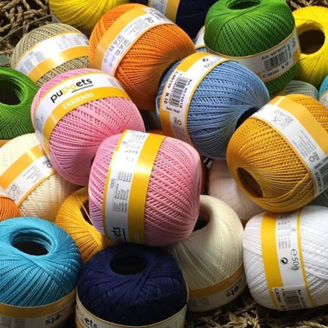 Puppets Eldorado 100 Cotton No 10 Crochet Cotton 50g Yarn Suitable for