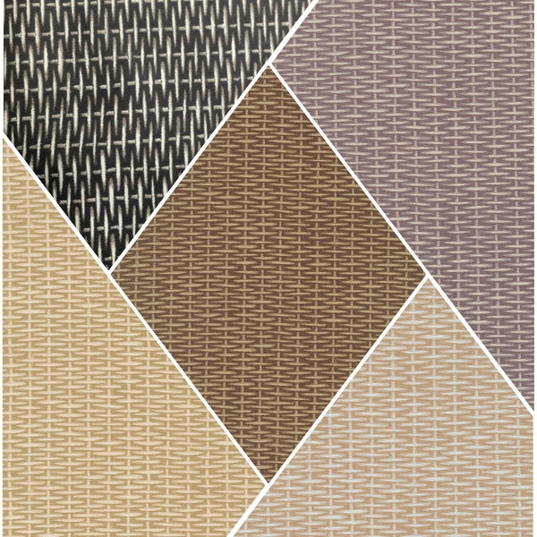 Really Useful Fabrics Basket Weave Fabric Freedom 100% Cotton Fabric Quilting patchwork and dressmaking Beige, Charcoal, Dark Brown, White