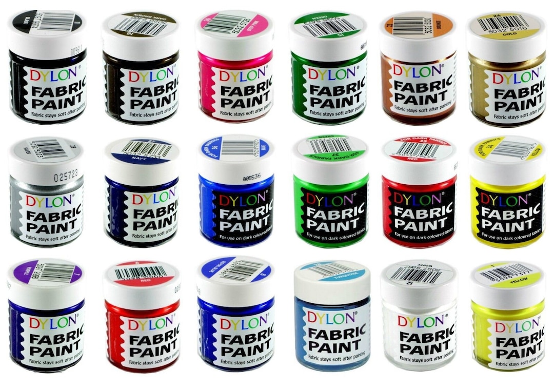 Any 2 Highquality Dylon Fabric Paint Pot 25ml Full Range of Colours