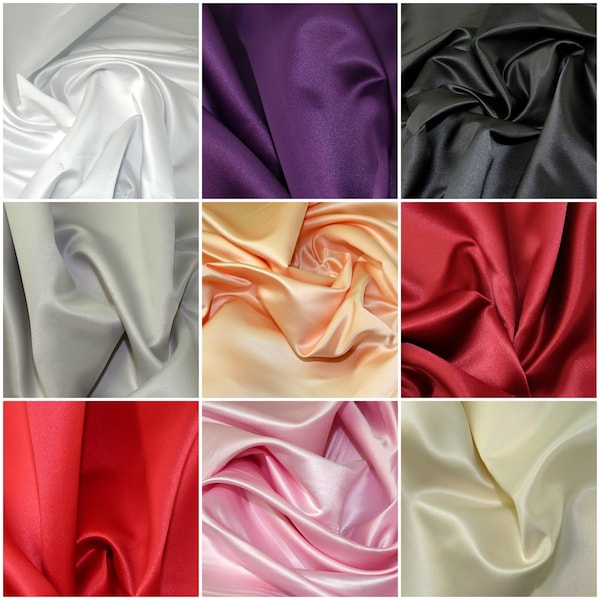 Off-White Silk Duchess Satin Fabric