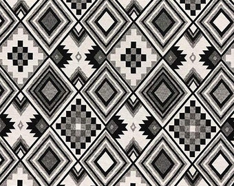 Tapisserie multicolore tissée lourde de créateur aztèque noir/blanc pour la fabrication de tissus d'ameublement doux 140 cm de large environ