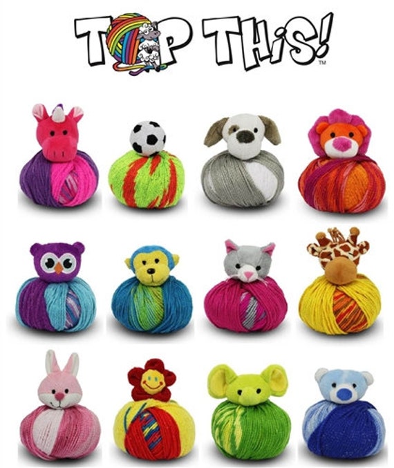  DMC Top This Knitting & Crochet Yarn Kit, with Mouse Plush Toy